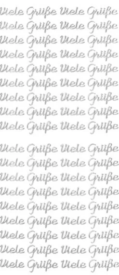 Sticker, Schrift, Viele Grüße, silber
