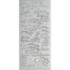 Sticker, Schrift, Wünsche, Perlmuttfolie, silber