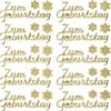Sticker, Schrift, Zum Geburtstag, Perlmuttfolie, gold