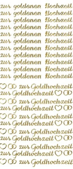 Sticker, Schrift, zur goldenen Hochzeit, gold
