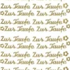 Sticker, Schrift, Zur Taufe in gold