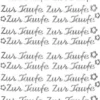 Sticker, Schrift, Zur Taufe in silber