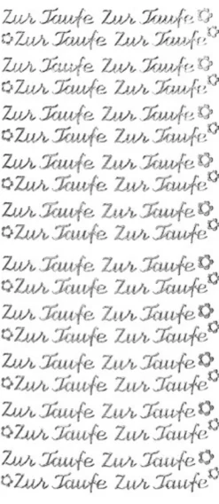 Sticker, Schrift, Zur Taufe in silber
