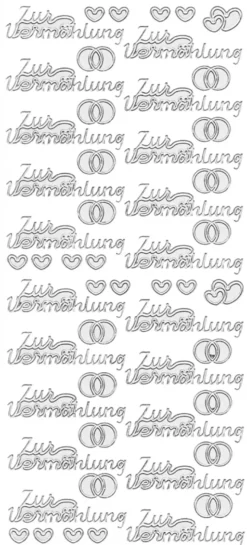 Sticker, Schrift, Zur Vermählung, silber