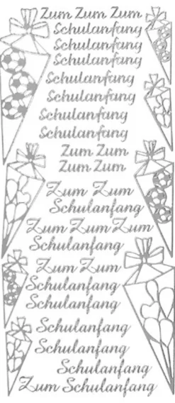 Sticker, Schulanfang, silber