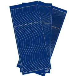 Sticker, Schwung-Linien, 3 Bogen, royalblau