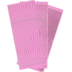 Sticker, Schwung-Linien, 3 Bogen, rosa