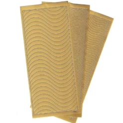 Sticker, Schwung-Linien, kurz, 3 Bogen, gold