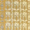 Sticker, Sektgläser, gold