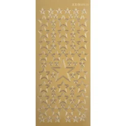Sticker, Sterne 2, verschiedene Größen, gold