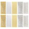 Sticker, Taufe, Perlmutt-, Lack- und Spiegelfolie, 5 Designs, 10 Bogen