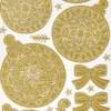 Sticker, Weihnachtskugeln & Schleifen, Perlmuttfolie, gold
