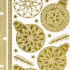 Sticker, Weihnachtskugeln & Zweige, Spiegelfolie, gold