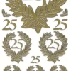 Sticker, Zahlen fürs Jubiläum 25, gold