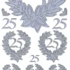 Sticker, Zahlen fürs Jubiläum 25, silber