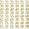 Sticker, Zahlen fürs Jubiläum, verschiedene in Gold