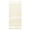 Sticker, Zahlen und Satzzeichen, Spiegelfolie, gold