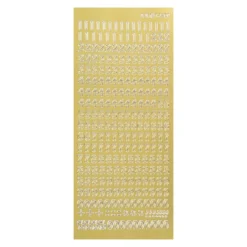 Sticker, Zahlen und Satzzeichen, Spiegelfolie, gold