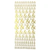 Sticker, &-Zeichen, Spiegelfolie, gold