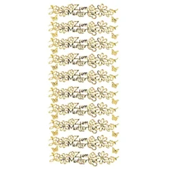 Sticker, Zum Muttertag, Spiegelfolie, gold