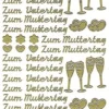 Sticker, Zum Muttertag/Vatertag, gold