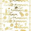 Sticker, Zur Kommunion, Spiegelfolie, gold