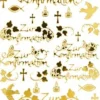 Sticker, Zur Konfirmation, Spiegelfolie, gold