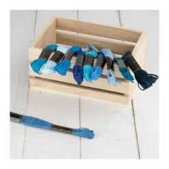 Stickgarn-Set, 10 Döckchen, Blautöne