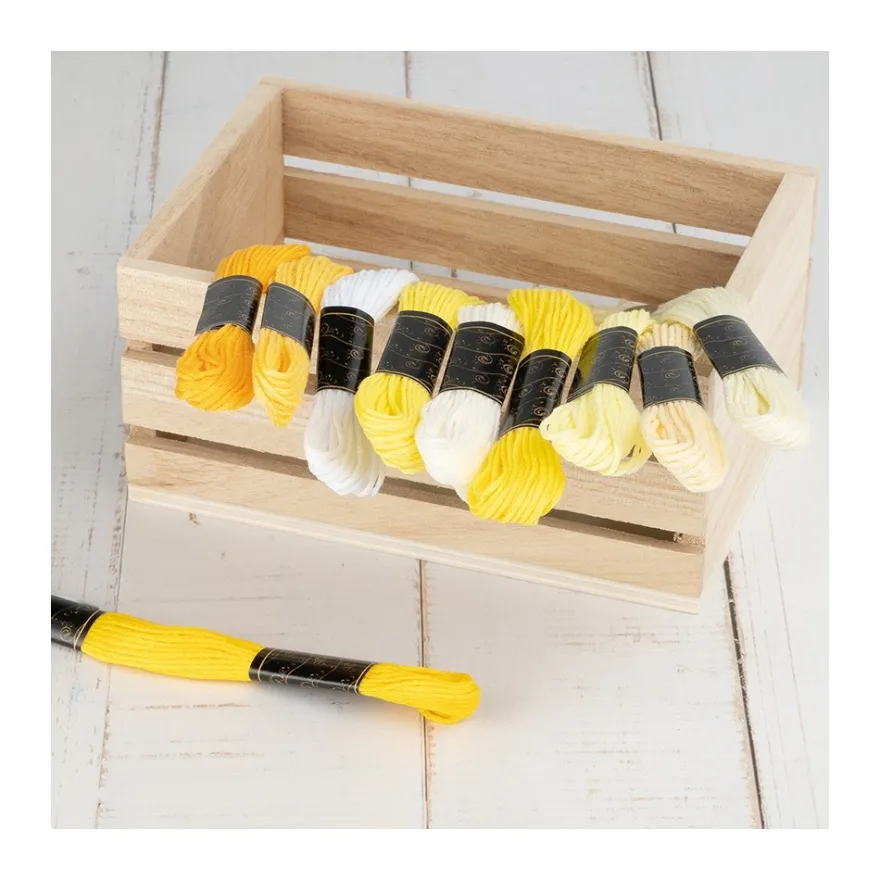 Stickgarn-Set, 10 Döckchen, Gelbtöne