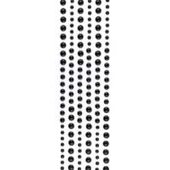 Sticky Pearls, selbstklebend, in 3 Größen (6mm, 8mm & 10mm Ø), schwarz, 430 Stück