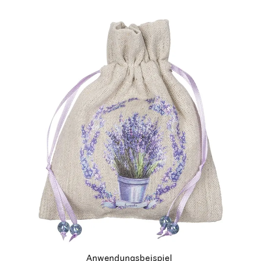 Stoffbeutel mit Zugband, 12cm x 15cm, natur, 12 Stück