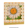 Stoffblüten-Band, Margeriten, gelb, 2,5cm breit, 2m lang