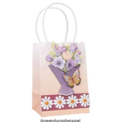 Stoffblüten-Band, Margeriten, orange, 2,5cm breit, 2m lang