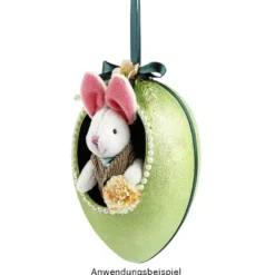 Stoff-Hasen, Clara & Anton, 14cm x 7cm, 2 Stück