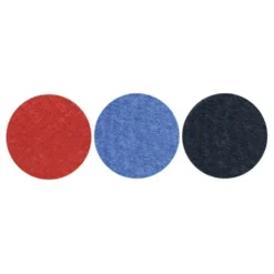 Stoffkreise für Knöpfe mit 16 mm Ø, rot/blau/schwarz, 50er Set