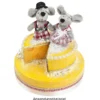 Stoff-Mäuse, Miri & Moritz, 7,5cm x 9,5cm, 2 Stück
