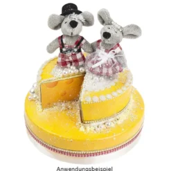 Stoff-Mäuse, Miri & Moritz, 7,5cm x 9,5cm, 2 Stück