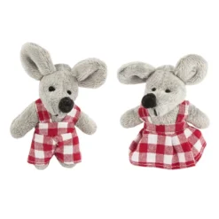 Stoff-Mäuse, Miri & Moritz, 7,5cm x 9,5cm, 2 Stück
