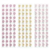Strass-Bordüren, Blumen, verschiedene Farben, 3 Bogen