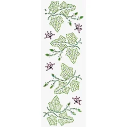 Strass-Ornamente, Blumen & Blätter, mehrfarbig, teilweise mit Veredelung, 5 Bogen