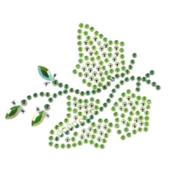 Strass-Ornamente, Blumen & Blätter, mehrfarbig, teilweise mit Veredelung, 5 Bogen