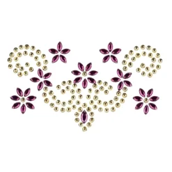 Strass-Ornamente, Bordüren & Ornamentik, mehrfarbig, teilweise mit Veredelung, 5 Bogen