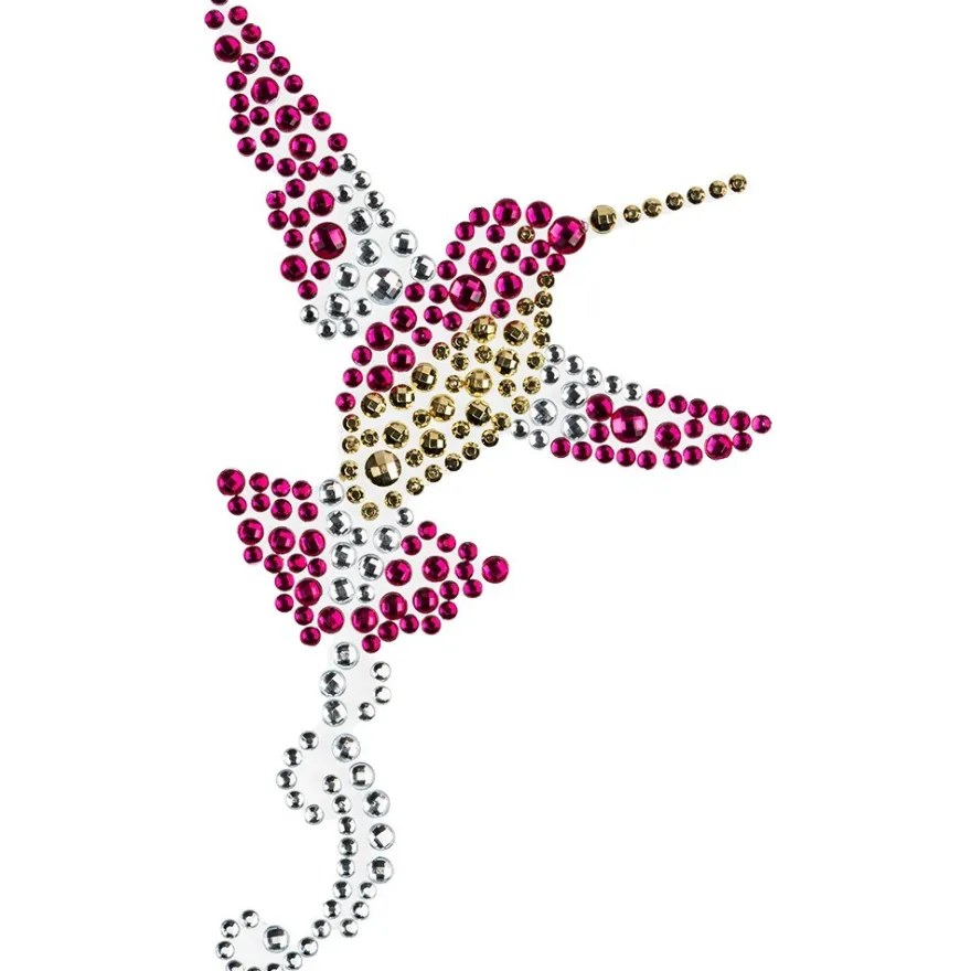 Strass-Ornamente, Sortierung 4, mehrfarbig, teilweise mit Veredelung, 5 Bogen
