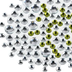 Strass-Ornamente, Sortierung 3, mehrfarbig, teilweise mit Veredelung, 5 Bogen