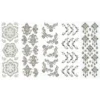 Strass-Ornamente, Sortierung 5, mehrfarbig, teilweise mit Veredelung, 5 Bogen