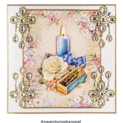 Strass-Ornamente, Sortierung 5, mehrfarbig, teilweise mit Veredelung, 5 Bogen