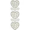 Strass-Ornamente, Sortierung 2, mehrfarbig, teilweise mit Veredelung, 5 Bogen