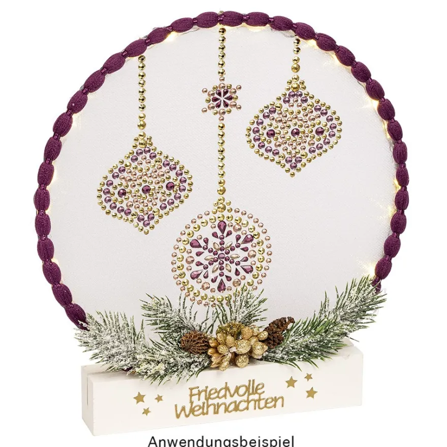 Strass-Ornamente, Weihnachtsschmuck, mehrfarbig, teilweise mit Veredelung, 5 Bogen