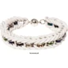 Strass-Rondell mit Strass-Steinen, Ø0,8 cm, 10 Stück, silber/tansanit