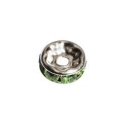 Strass-Rondell mit Strass-Steinen, Ø0,8 cm, 10 Stück, silber/brasilianit